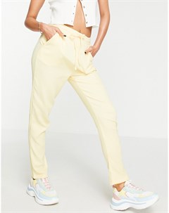 Фактурные брюки галифе лимонного цвета с поясом Asos design
