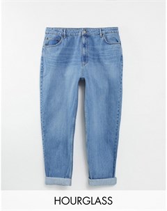 Выбеленные синие свободные джинсы в винтажном стиле с завышенной талией Hourglass Asos design