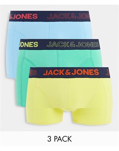 Набор из 3 боксеров брифов разных неоновых цветов Jack & jones