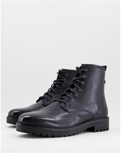 Черные кожаные ботинки на шнуровке Jaxon Schuh