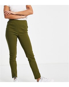 Узкие брюки цвета хаки с завышенной талией Vero moda petite