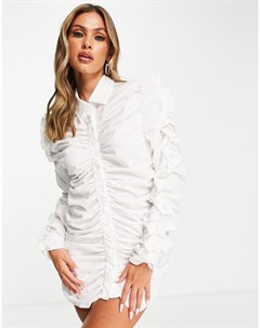 Белая рубашка со сборками Femme luxe