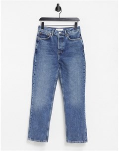 Синие джинсы в винтажном стиле из переработанного смесового хлопка Topshop
