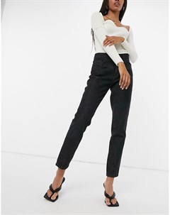 Черные свободные джинсы прямого кроя Femme luxe