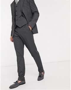Темно серые облегающие брюки Asos design