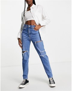 Умеренно выбеленные джинсы в винтажном стиле с завышенной талией и рваной отделкой Levi's®