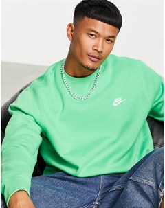 Зеленый свитшот с круглым вырезом Club Nike