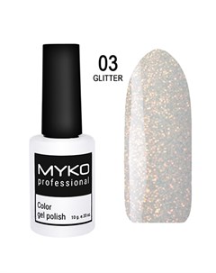 Гель лак Glitter 03 Myko professional