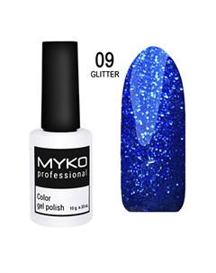 Гель лак Glitter 09 Myko professional
