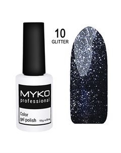 Гель лак Glitter 10 Myko professional
