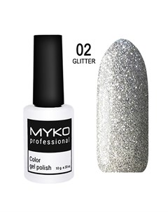 Гель лак Glitter 02 Myko professional