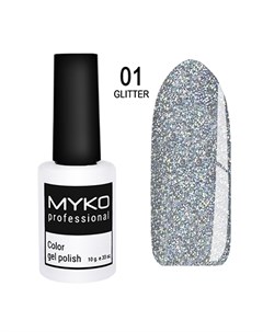 Гель лак Glitter 01 Myko professional