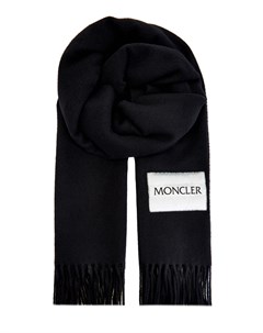 Однотонный шарф с эмблемой в технике жаккард Moncler