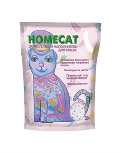 Мята силикагелевый наполнитель для кошачьих туалетов с ароматом мяты 3 8 л Homecat