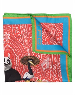 Шелковый платок с принтом Kung Fu Panda Etro