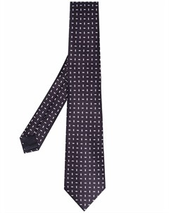 Шелковый галстук с геометричным узором Giorgio armani