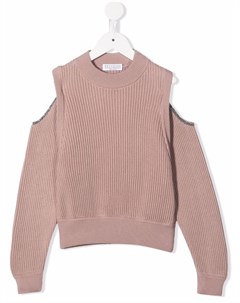 Джемпер с открытыми плечами Brunello cucinelli kids