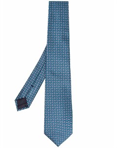 Шелковый галстук с геометричным узором Giorgio armani