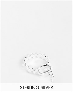 Серебристое кольцо в виде застежки молнии из стерлингового серебра Asos design
