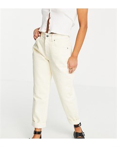 Свободные джинсы в винтажном стиле лимонного цвета с завышенной талией ASOS DESIGN Petite Asos petite