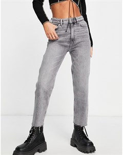 Серые прямые джинсы с необработанными краями Emily Only