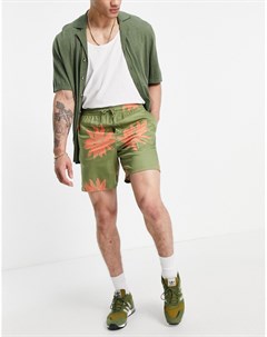 Зеленые шорты на кулиске с цветочным принтом от комплекта Only & sons