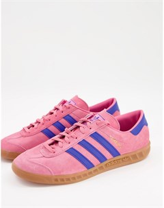 Розово синие кроссовки Hamburg Adidas originals