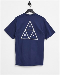 Синяя футболка с логотипом Essentials Huf
