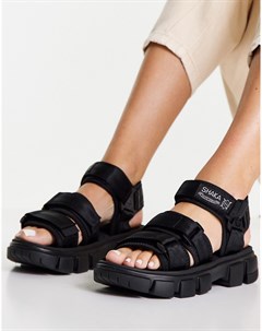 Черные сандалии с двойным ремешком Neo Bungy SF Shaka