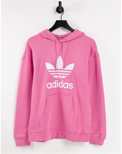 Розовый худи с большим логотипом adicolor Adidas originals