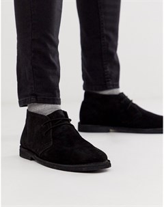 Черные замшевые ботинки чукка Asos design
