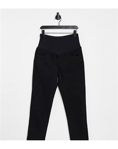 Черные эластичные джинсы в винтажном стиле со вставкой поверх живота Cotton:on maternity