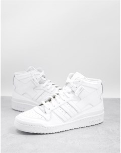 Белые кроссовки средней высоты Forum Adidas originals