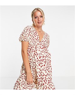 Свободное платье мини с леопардовым принтом Missguided maternity