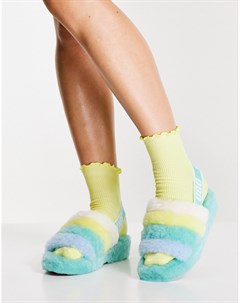 Разноцветные пушистые сандалии Fluff Yeah Ugg