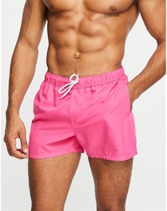 Ярко розовые короткие шорты для плавания Asos design