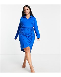 Асимметричное платье с запахом из плотного трикотажа ASOS DESIGN Curve Asos curve