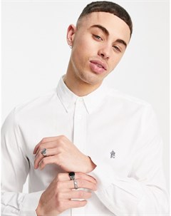 Белая оксфордская рубашка с длинными рукавами French connection