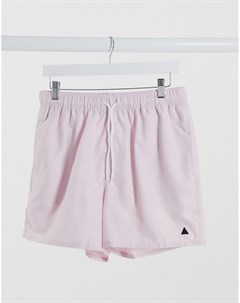 Розовые шорты для плавания с вышитым треугольником Asos design