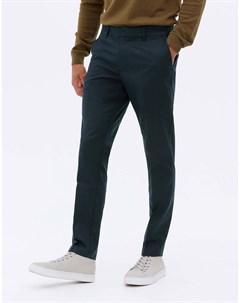 Строгие узкие брюки темно синего цвета New look