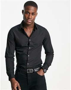 Черная облегающая рубашка из эластичного поплина French connection