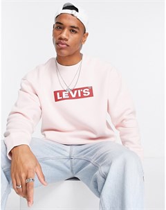 Светло розовый свитшот с прямоугольным логотипом Levi's®