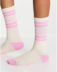 Розовые носки x Mean Girls Typo