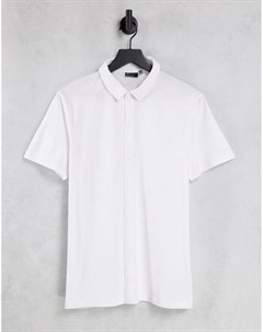 Белая облегающая трикотажная рубашка Asos design