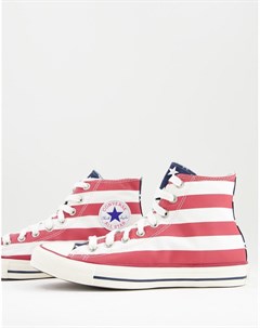Белые высокие кроссовки с принтом флага США Chuck Taylor All Star Archive Converse