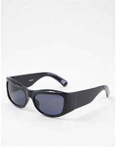 Черные солнцезащитные очки в кибер оправе с дымчатыми линзами yk2 Asos design