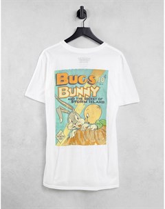 Белая футболка с принтом винтажного постера с Багзом Банни Poetic brands