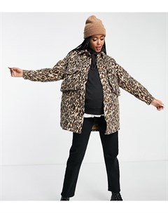 Oversized куртка с леопардовым принтом Urban bliss maternity