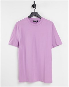 Фиолетовая футболка из смесового органического хлопка с круглым вырезом Asos design