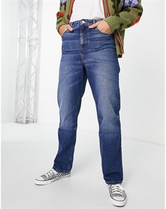 Свободные джинсы в винтажном темно выбеленном оттенке изготовленные с уменьшенным расходом воды Asos design